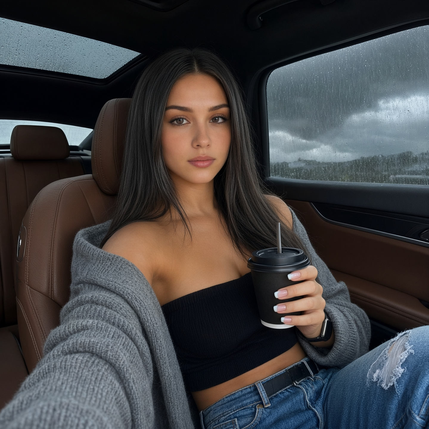 ☕ Rainy Selfie