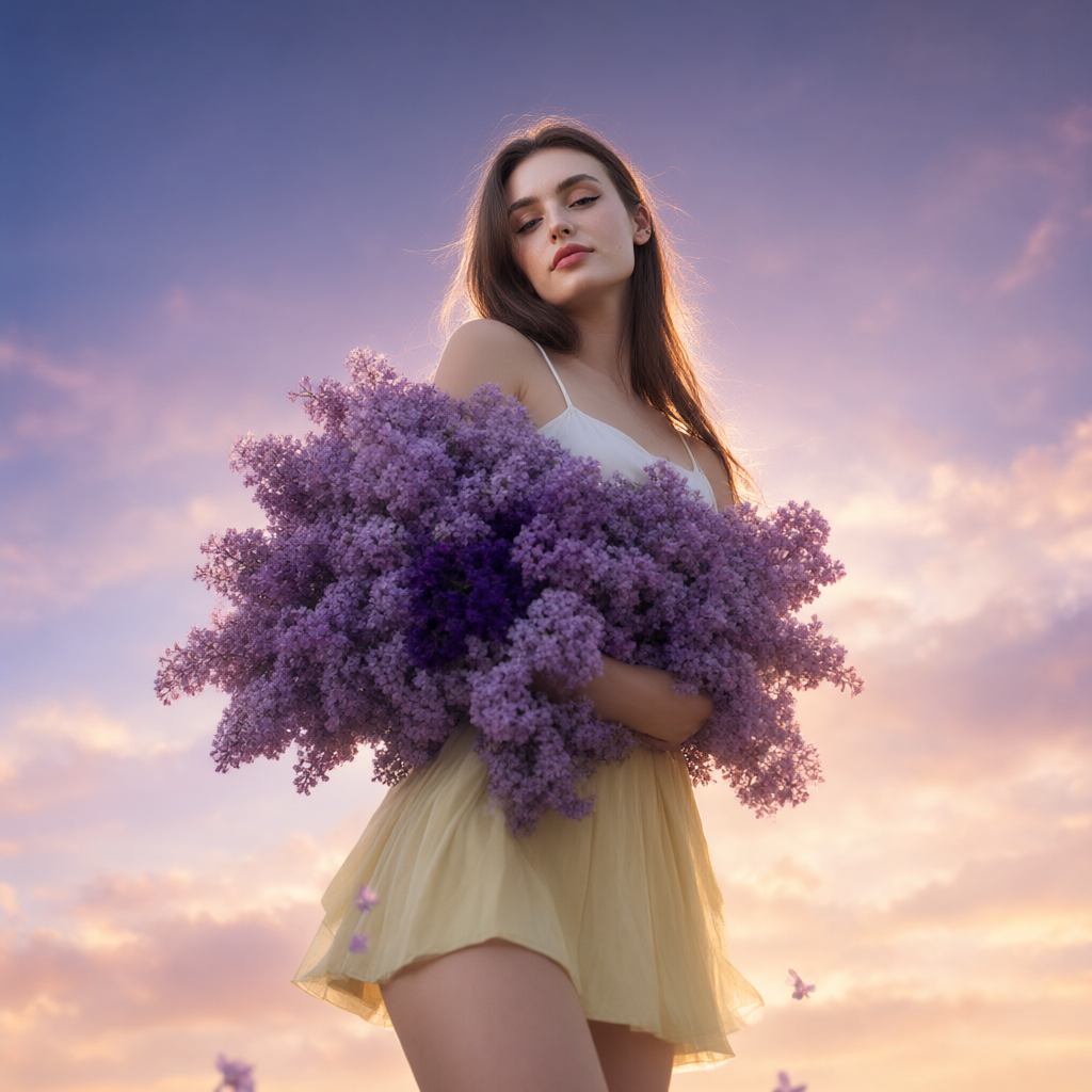 💜 Lilacs at Sunset