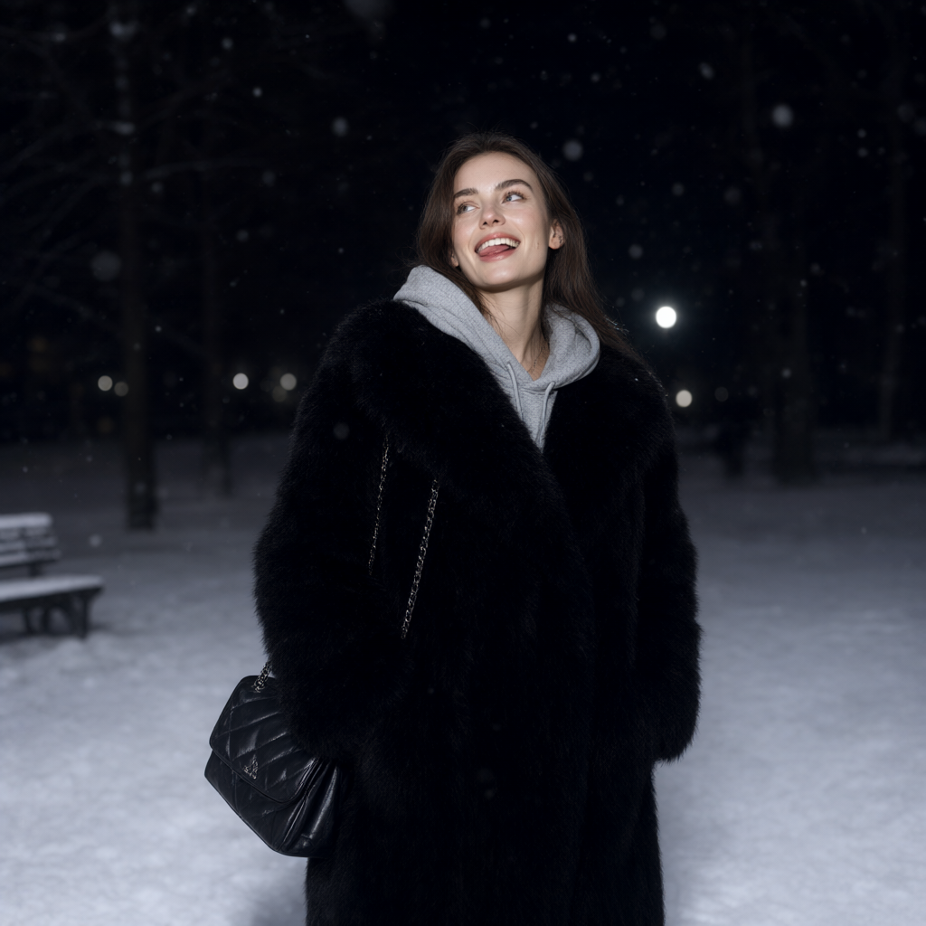 ❄️ Snowfall Night Portrait