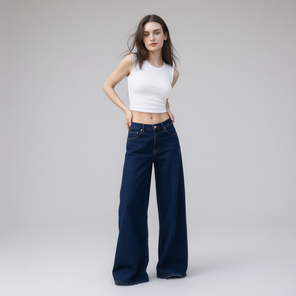 👖 White Top & Denim