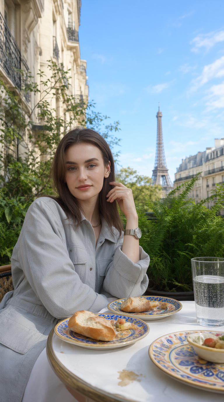 🇫🇷 Кафе с видом на Эйфелеву башню