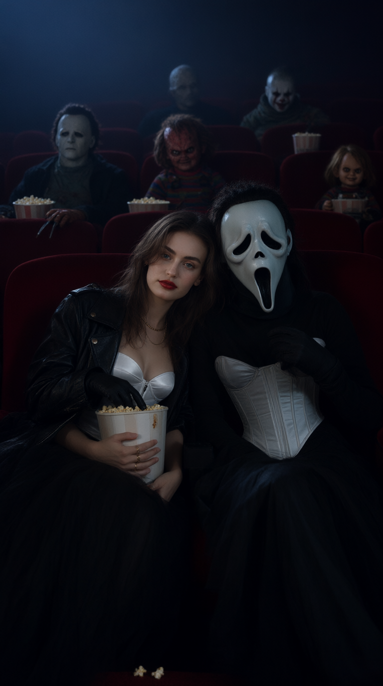 🍿 Movie Night with Horror Icons